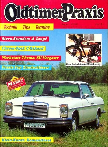 Deckblatt Oldtimer Praxis (08/1992)